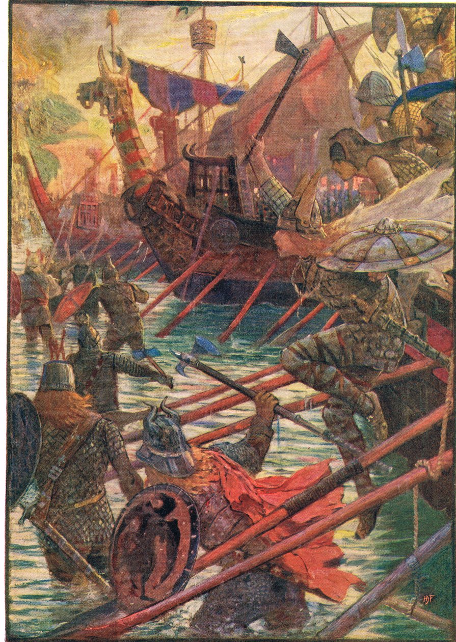 Lo sbarco dei danesi, illustrazione da 