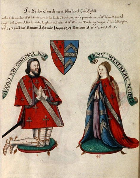 Sir John Howard III e la sua seconda moglie Alice Tendring da Henry Lilly