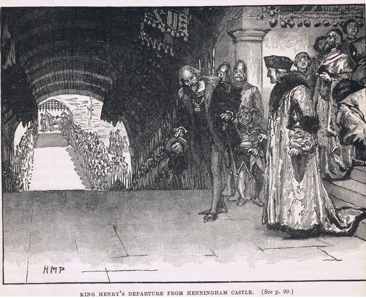 La partenza di Re Enrico da Henningham Castle 1506 da Henry Marriott Paget