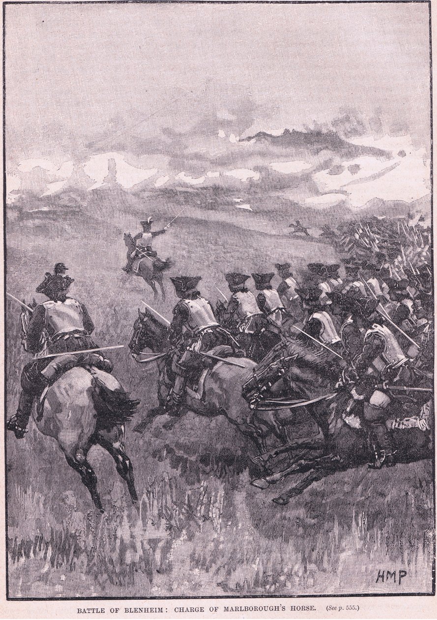 La Battaglia di Blenheim: Carica della cavalleria di Marlborough da Henry Marriott Paget