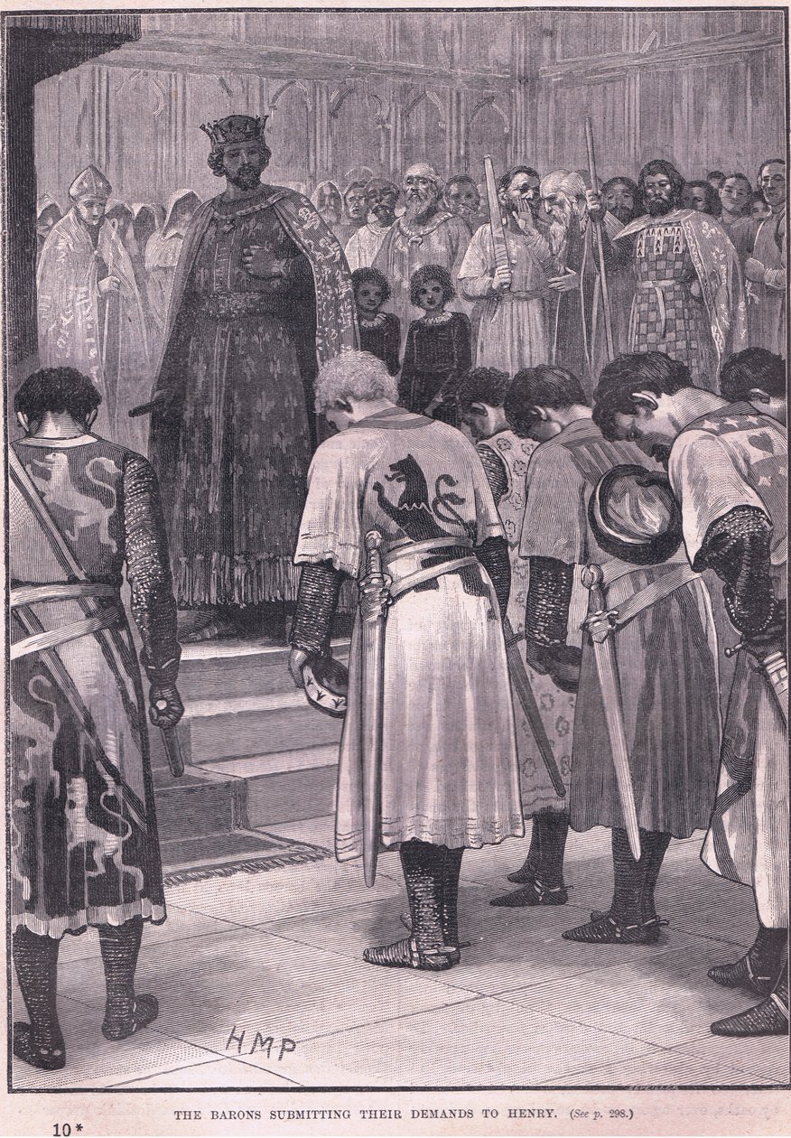 I baroni presentano le loro richieste a Enrico AD 1258 da Henry Marriott Paget