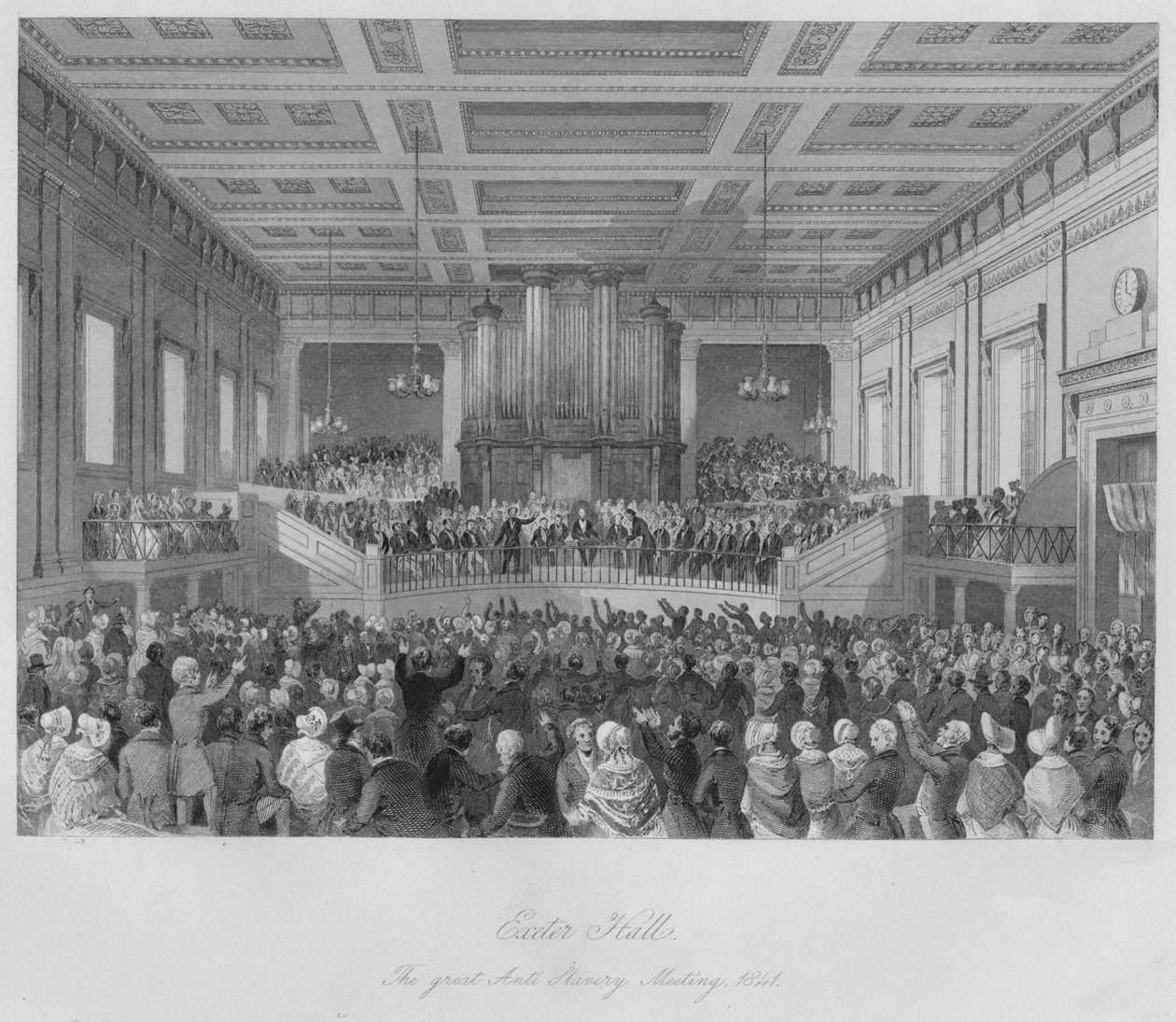 Exeter Hall. Il grande incontro anti-schiavitù, 1841, c1841 da Henry Melville