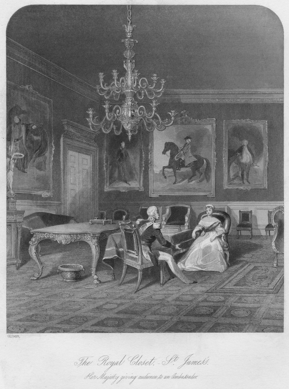 Il Gabinetto Reale - St. James. Sua Maestà riceve un ambasciatore, c1841 da Henry Melville