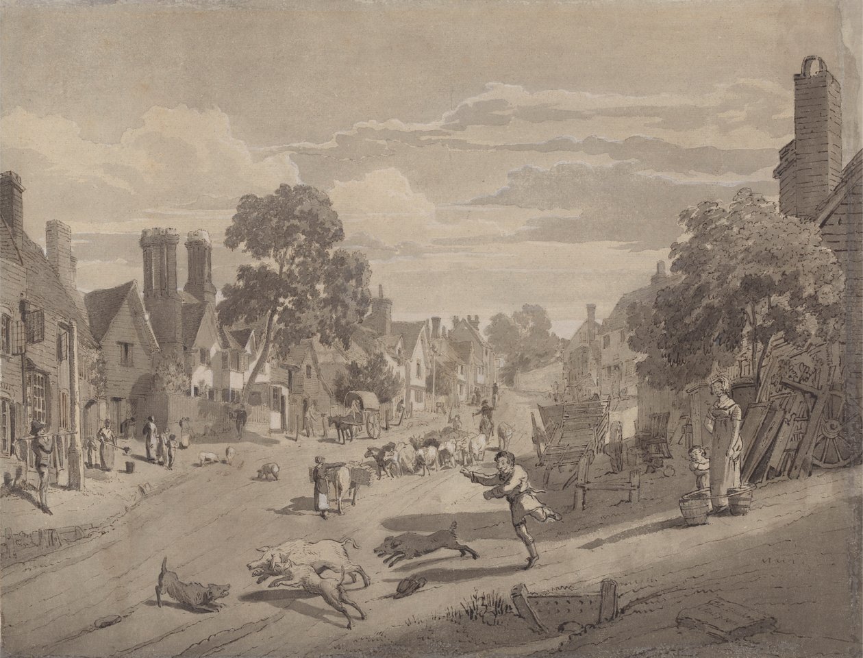 High Street a Bushey, Hertfordshire da Henry Monro