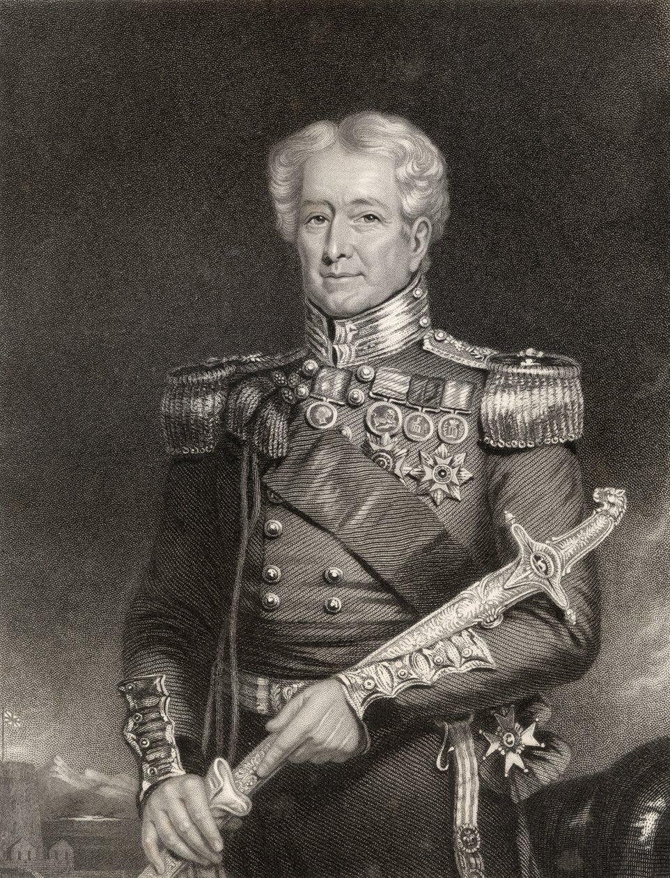 Sir Robert Henry Sale, inciso da F. Holl, da 