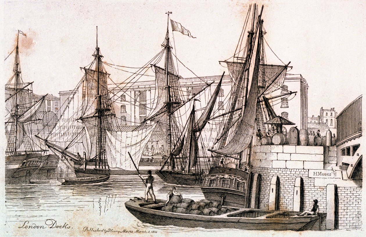 Docks di Londra da Henry Moses