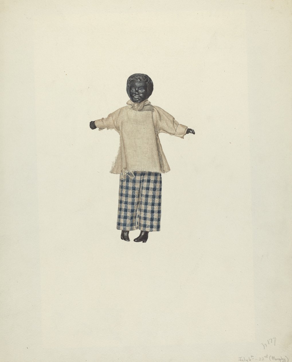 Bambola nera con testa di porcellana da Henry Murphy