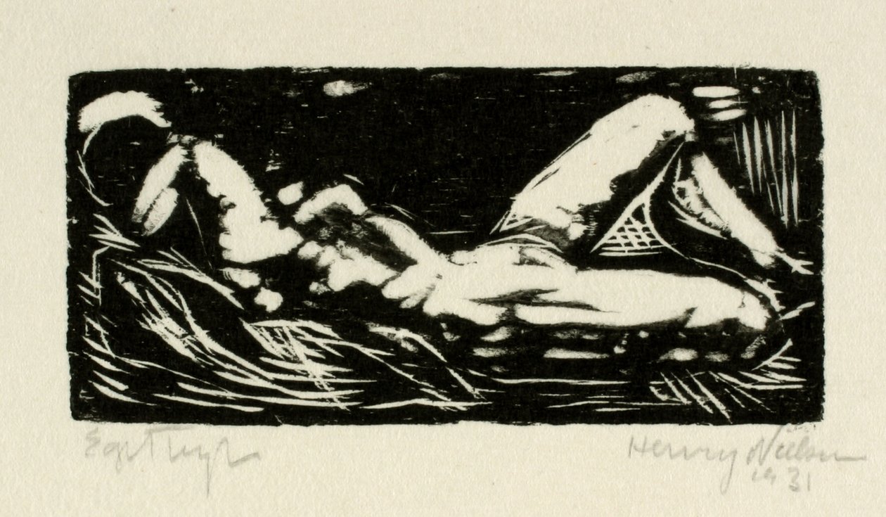 Modello femminile sdraiato da Henry Nielsen