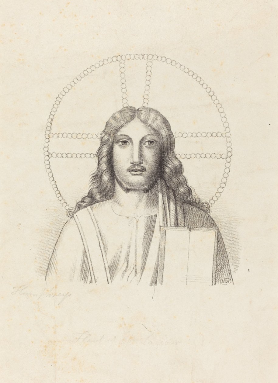 Testa del Nostro Salvatore, da "Roma Subterranea" di Arringhi da Henry Noel Humphreys after John Flaxman