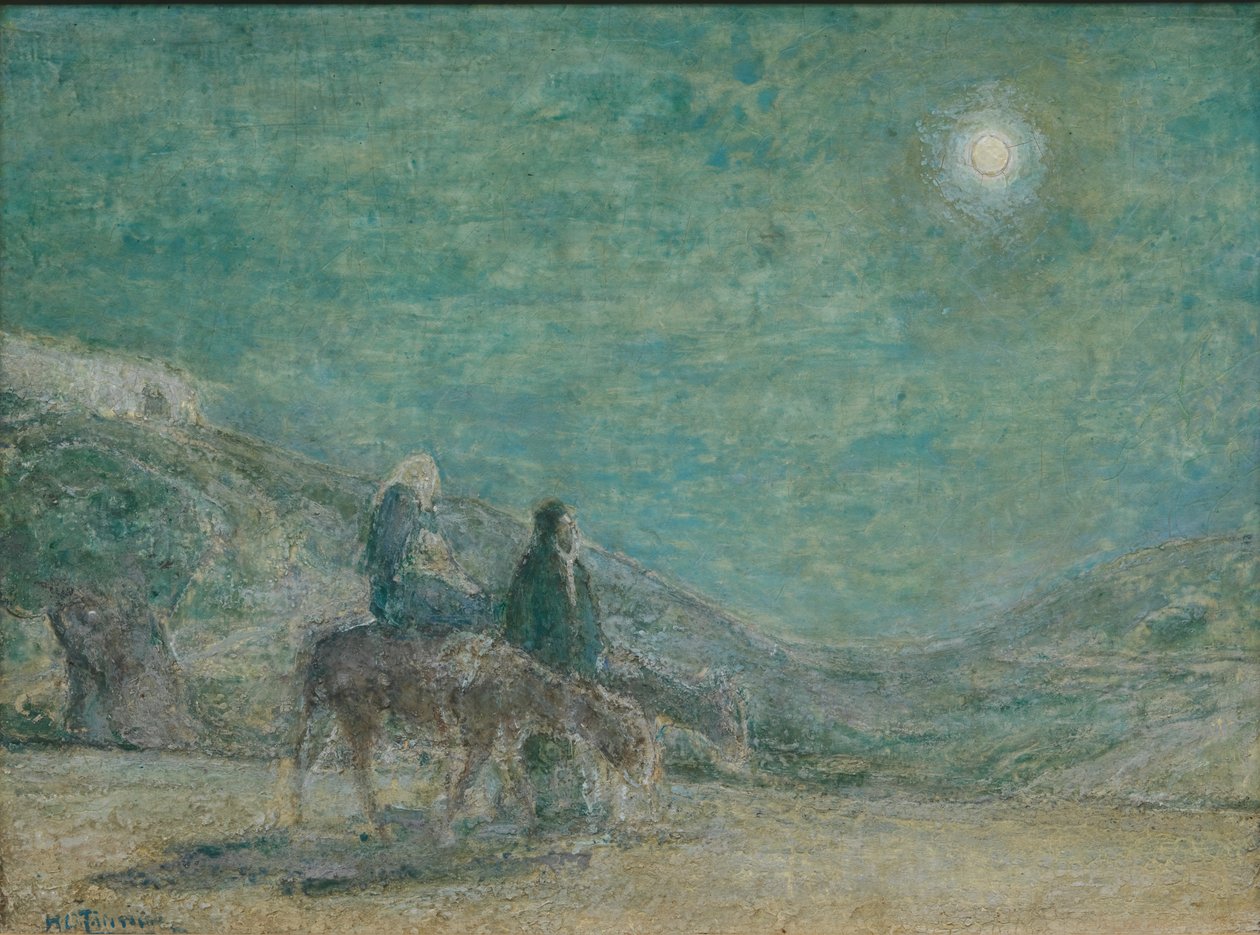 Fuga in Egitto, 1916 circa (olio su tavola) da Henry Ossawa Tanner