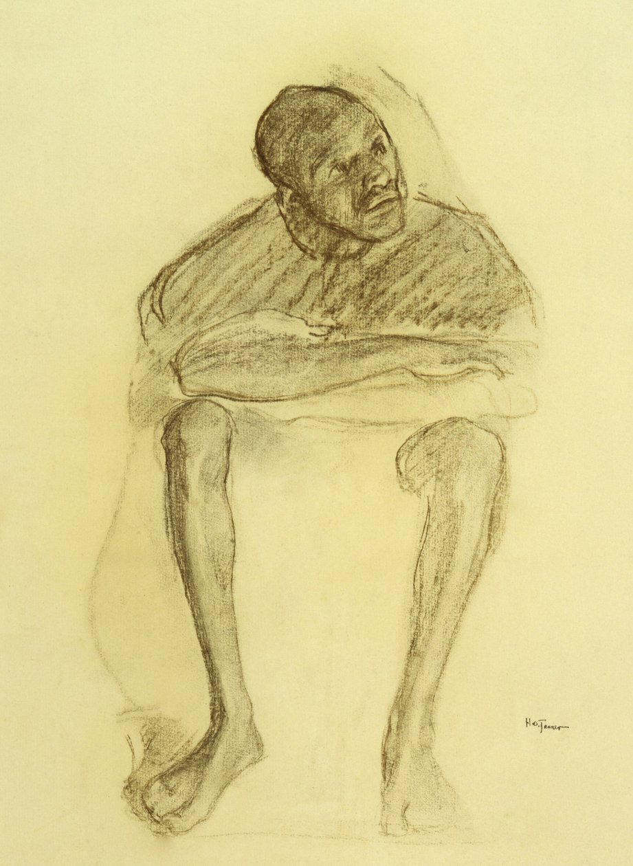 Uomo seduto su una sedia da Henry Ossawa Tanner