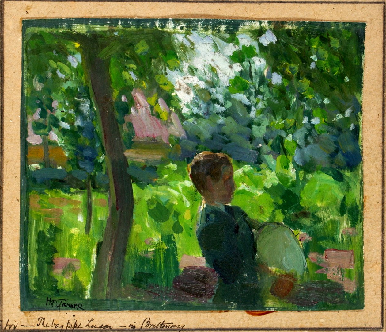Studio per la lezione di cornamusa, 1892 da Henry Ossawa Tanner