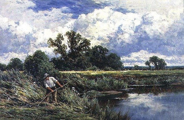 Il fiume Lea, vicino a Broxbourne nell
