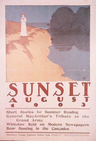 Illustrazione di copertina per la rivista Sunset, agosto 1903 da Henry Patrick Raleigh