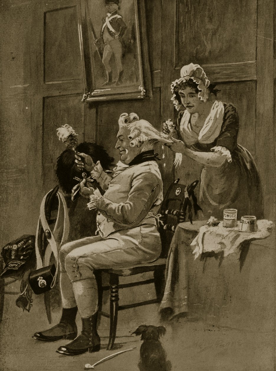 Preparativi per la parata, 1799, illustrazione da 