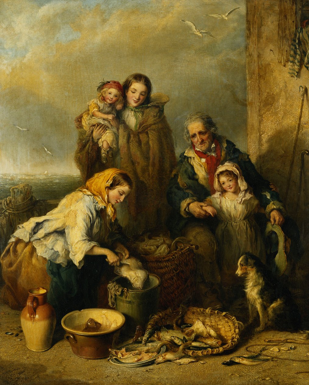 La Famiglia del Pescatore, 1861 da Henry Perlee Parker