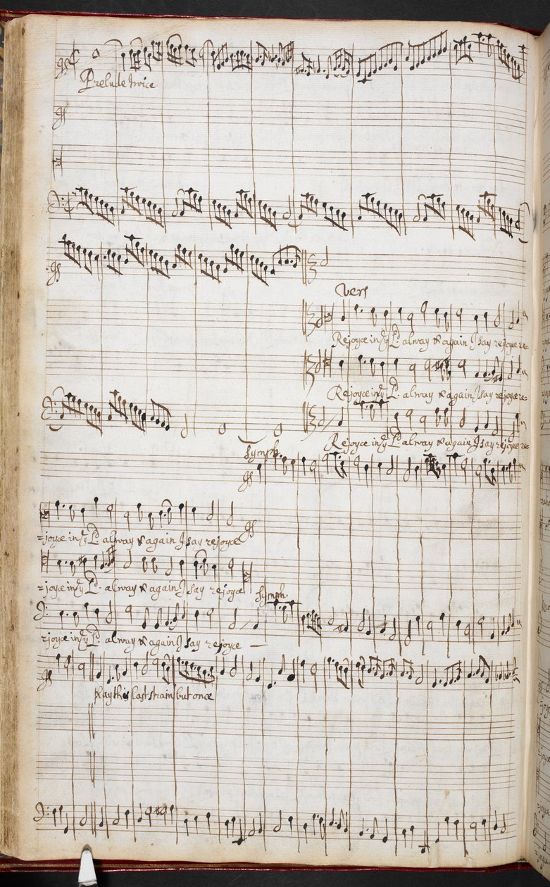 Partitura autografa di Purcell di 