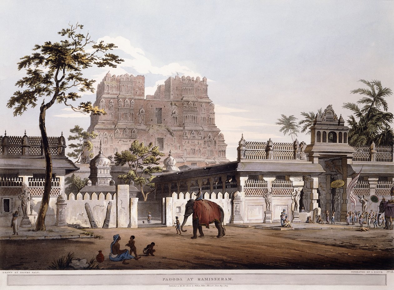 Pagoda a Ramisseram, 1803 da Henry Salt