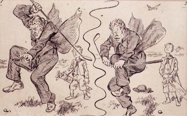 Frustrazione sul Campo da Golf, illustrazione dalla rivista 