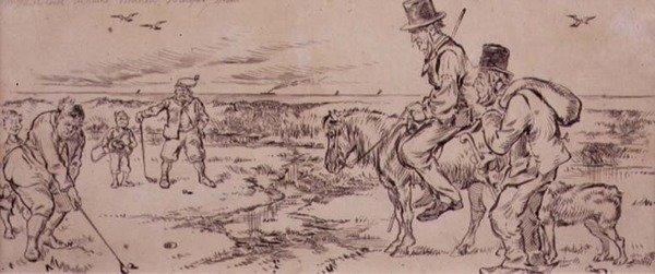 Il putt difficile, illustrazione da 