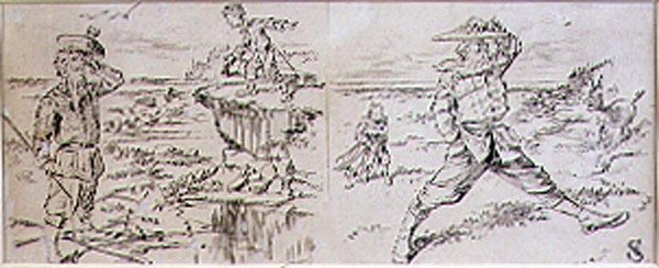 Il golfista impaziente, illustrazione da 