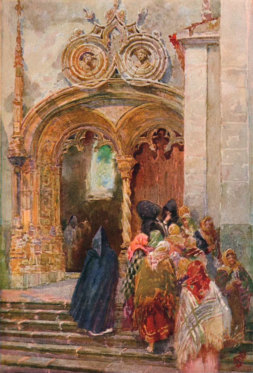 Porta Sud della Chiesa Matriz, Ponta Delgada, c. 1899 da Henry Sandham