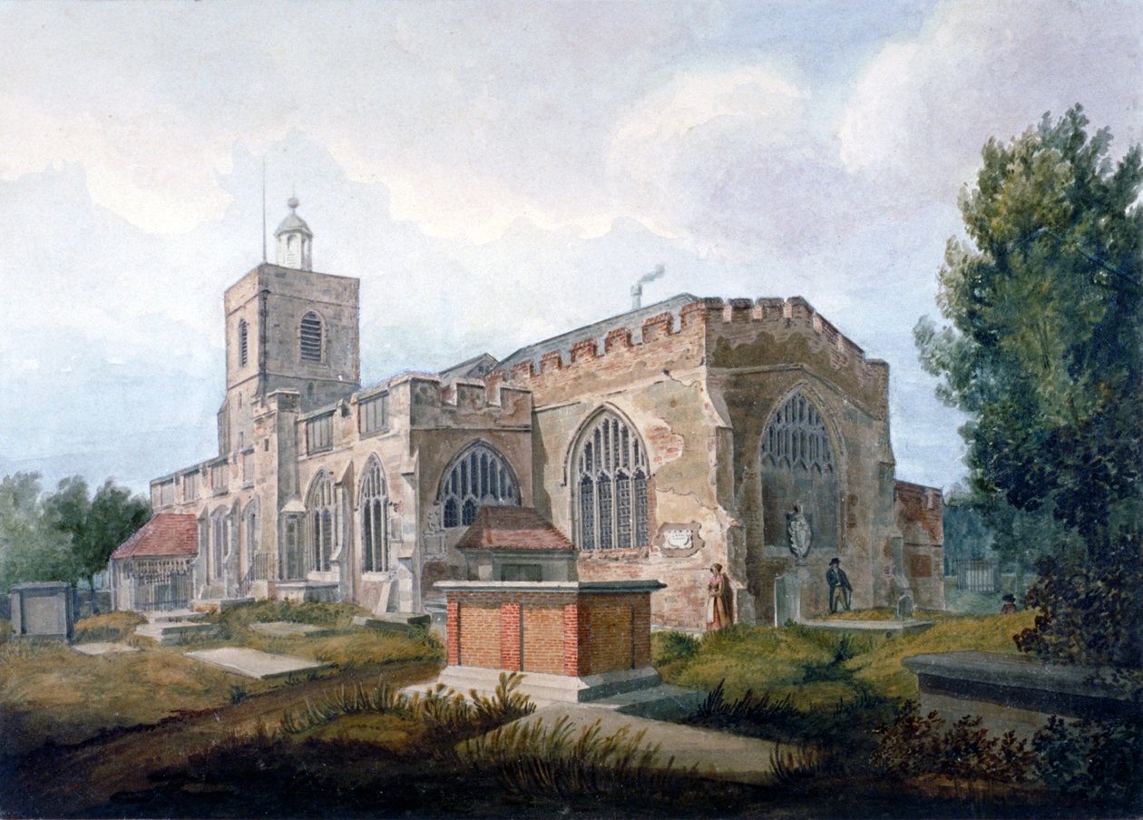 Veduta Sud-Est della Chiesa di St Dunstan, Stepney, Londra da Henry Sass