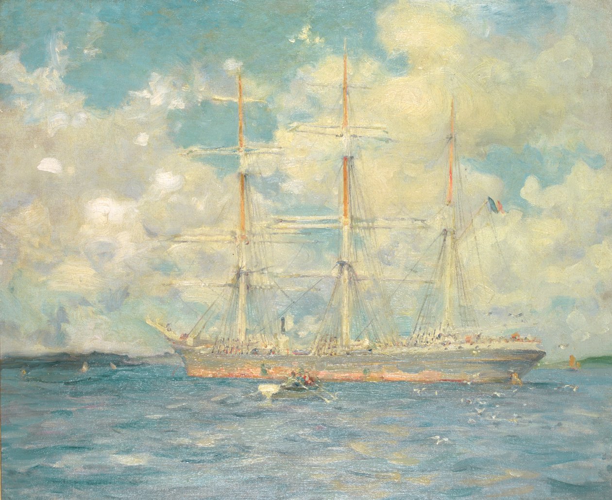 Una barca francese nella baia di Falmouth, 1902 da Henry Scott Tuke
