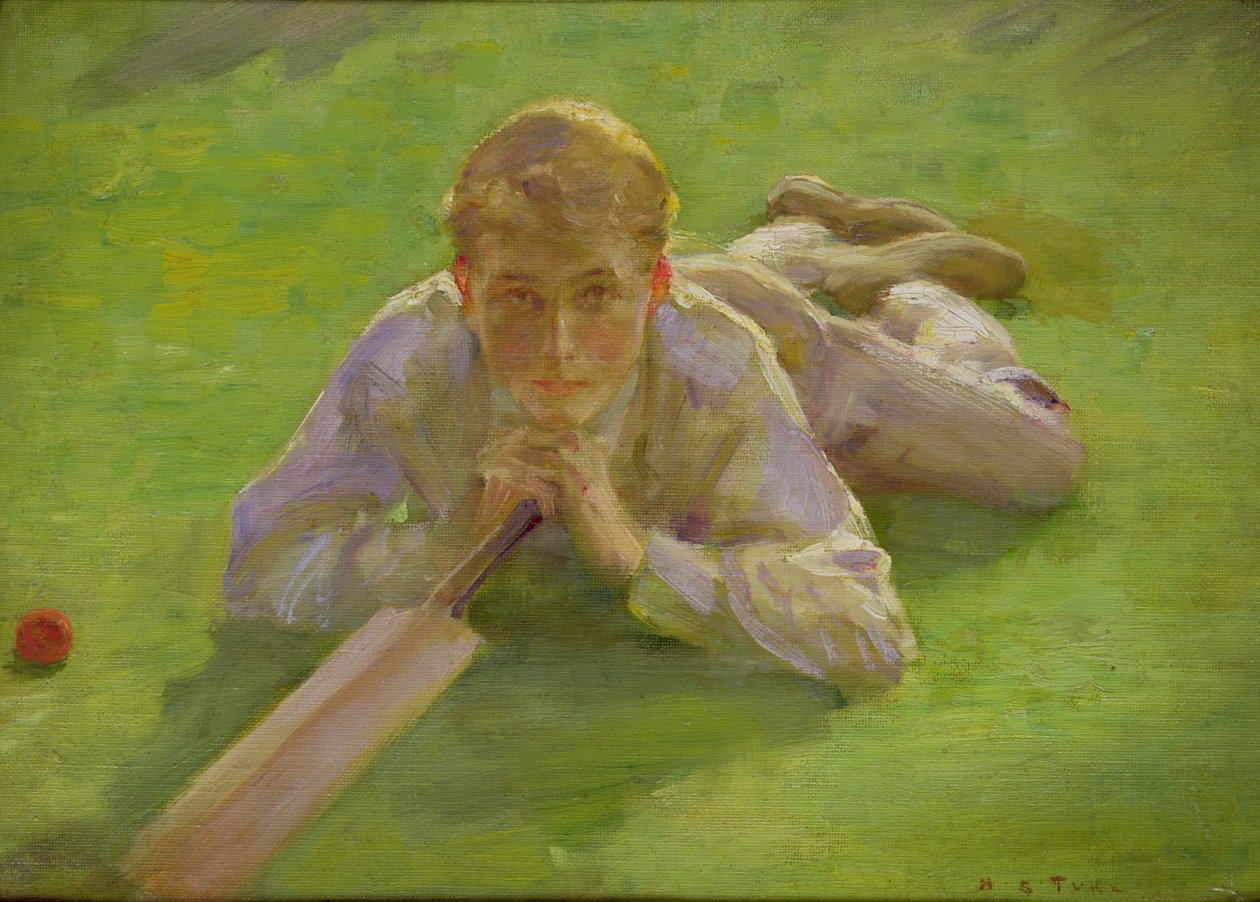 Henry Allen in abiti da cricket da Henry Scott Tuke
