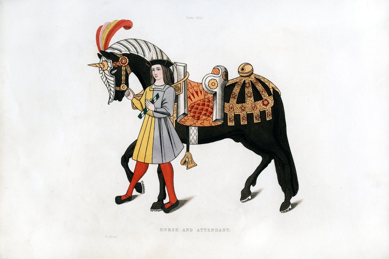 Cavallo e attendente, c1511, 1843 da Henry Shaw