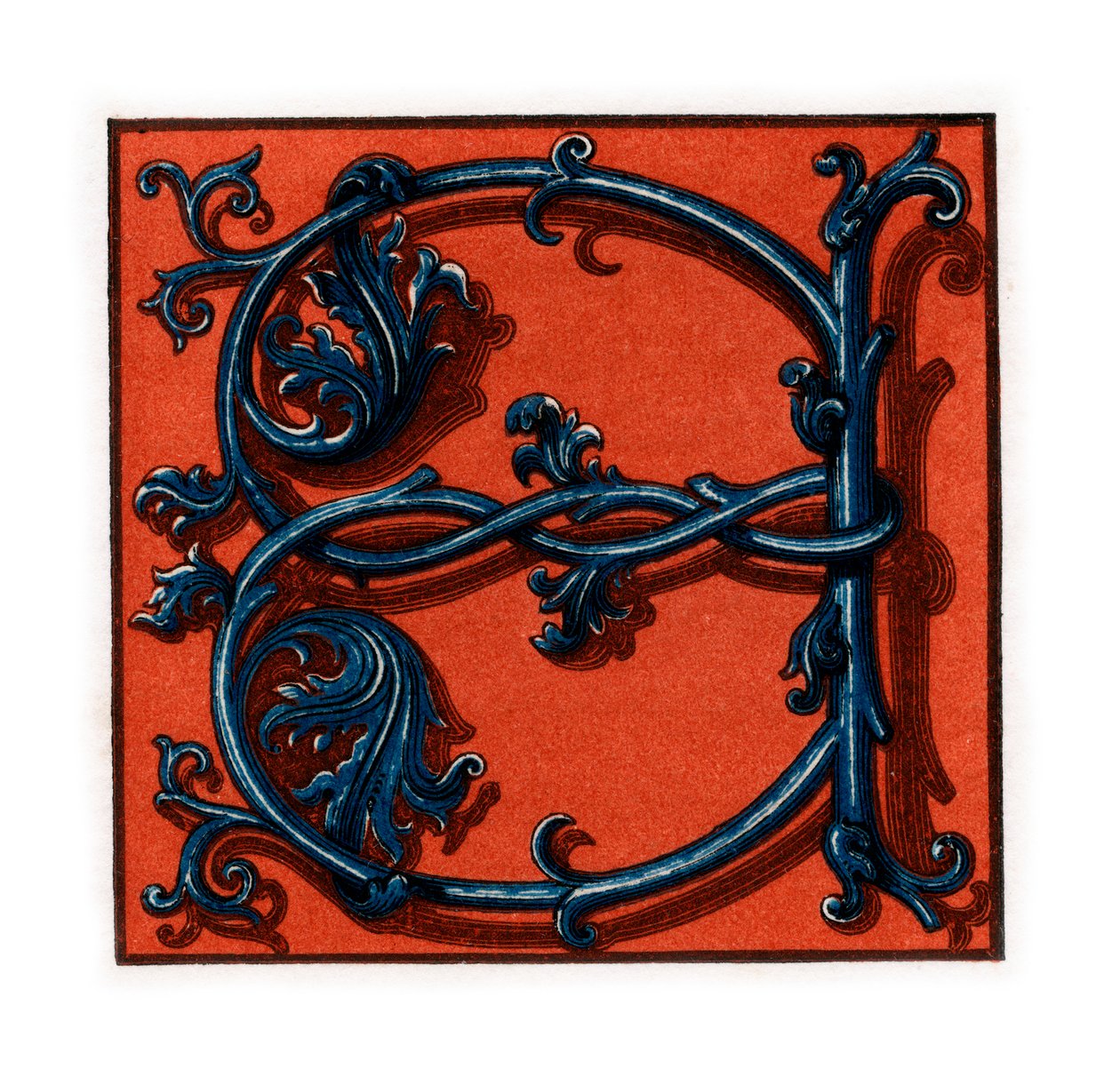 Lettera iniziale A, fine XV-inizio XVI secolo, 1843 da Henry Shaw