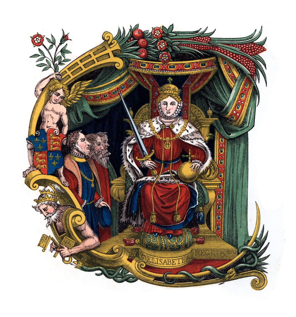Lettera iniziale C, 1563, 1843 da Henry Shaw