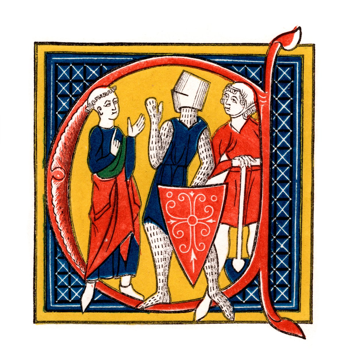 Lettera iniziale C, inizio XIV secolo, 1843 da Henry Shaw