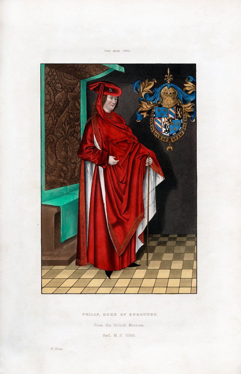 Filippo, Duca di Borgogna, c1460, 1843 da Henry Shaw