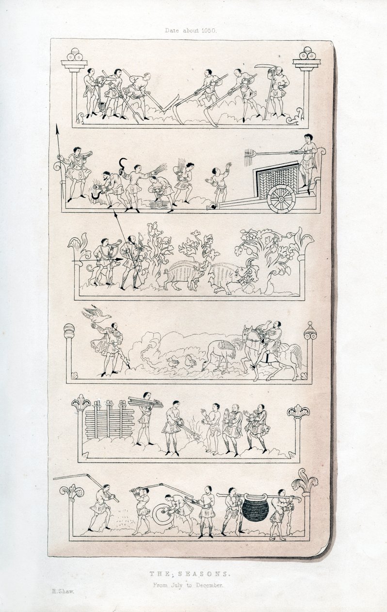 Le stagioni, c1050, 1843 da Henry Shaw
