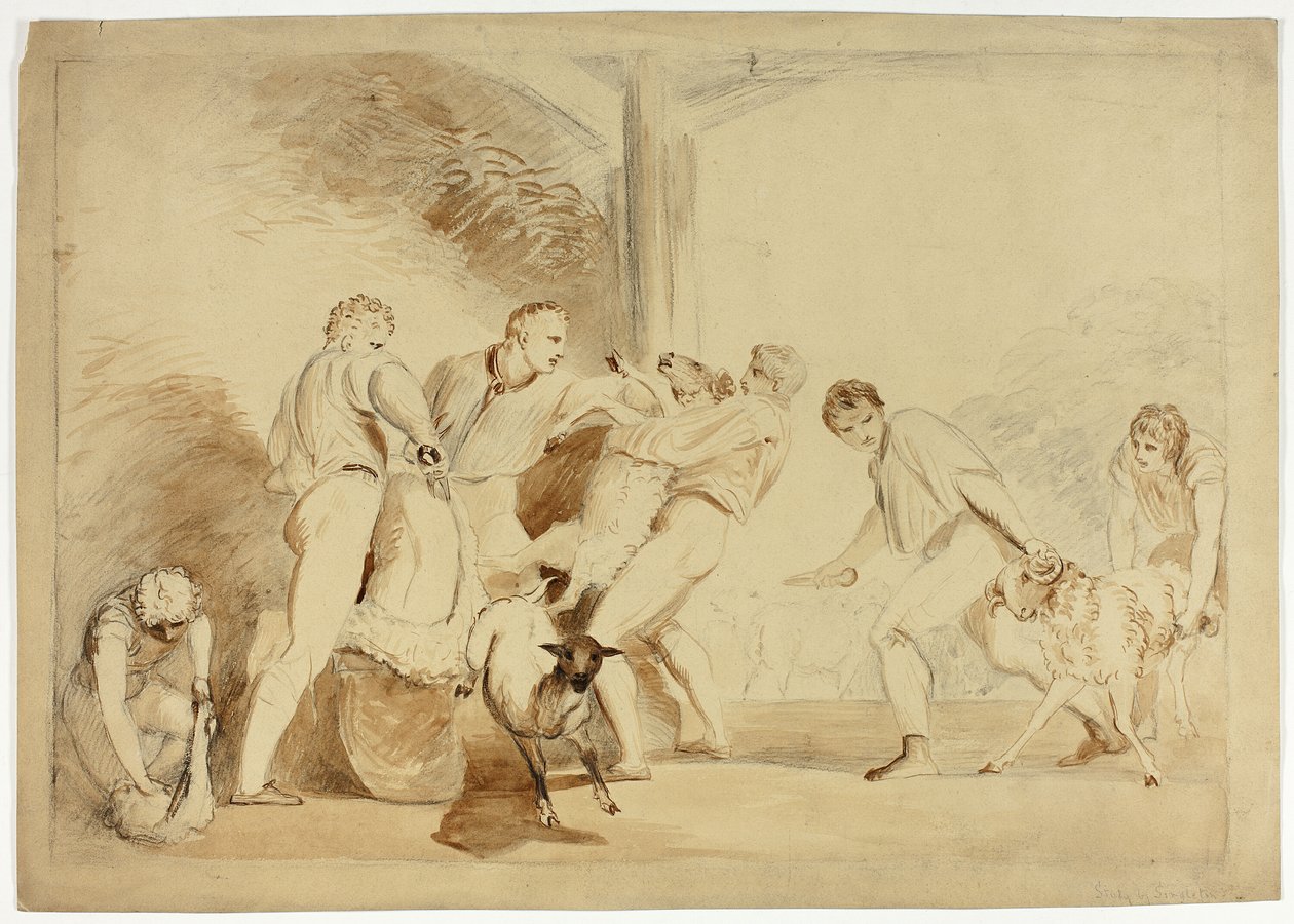 Tosatura delle pecore da Henry Singleton
