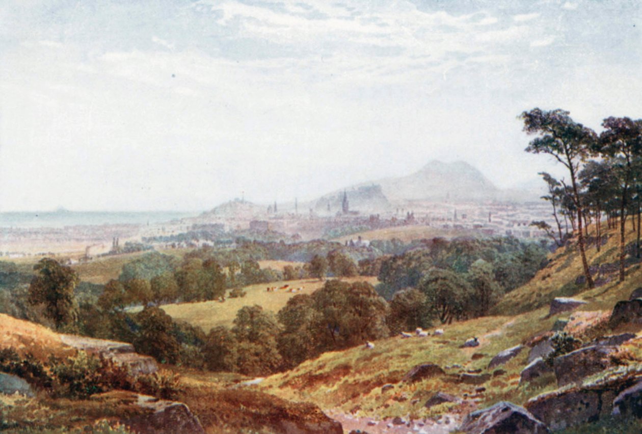 Edimburgo da "Riposa e sii grato" (litografia a colori) da Henry Sutton Palmer