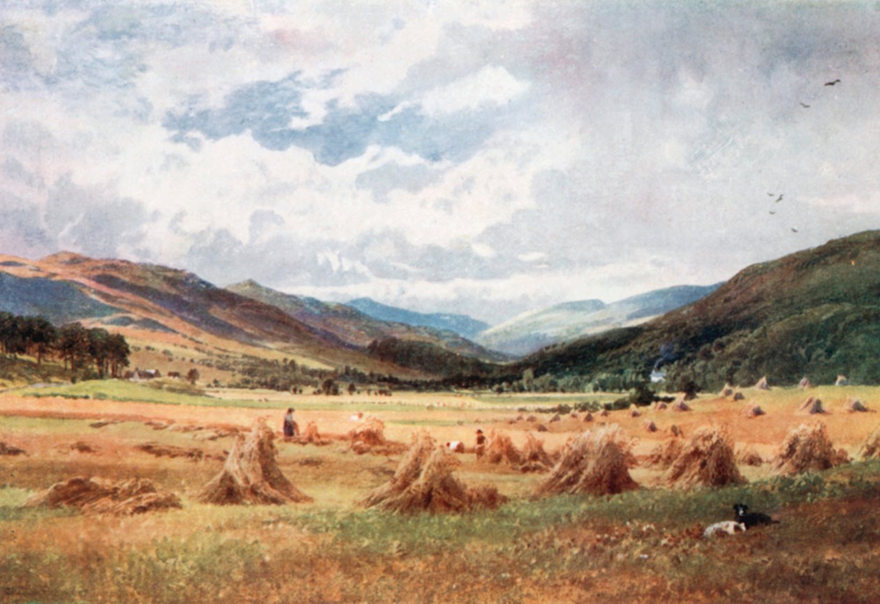 Guardando su Glen Lochy vicino a Killin, Perthsire (litografia a colori) da Henry Sutton Palmer