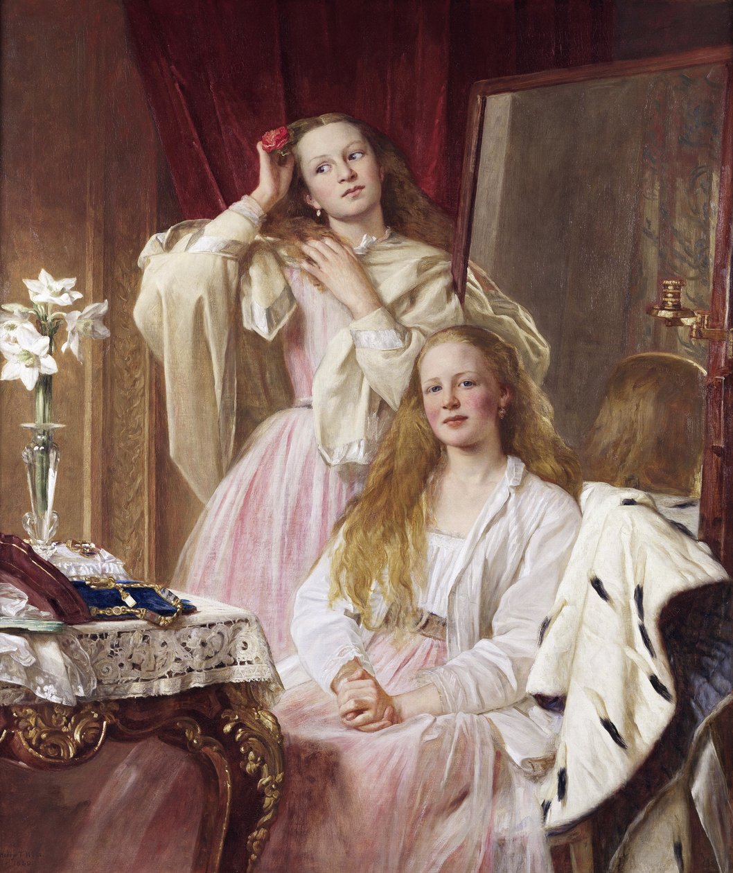 Emma e Federica Bankes di Soughton Hall, di Henry Tanworth Wells da Henry Tanworth Wells