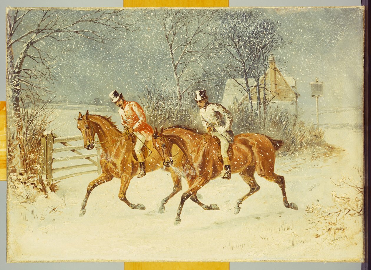 Uscendo in una tempesta di neve da Henry Thomas Alken