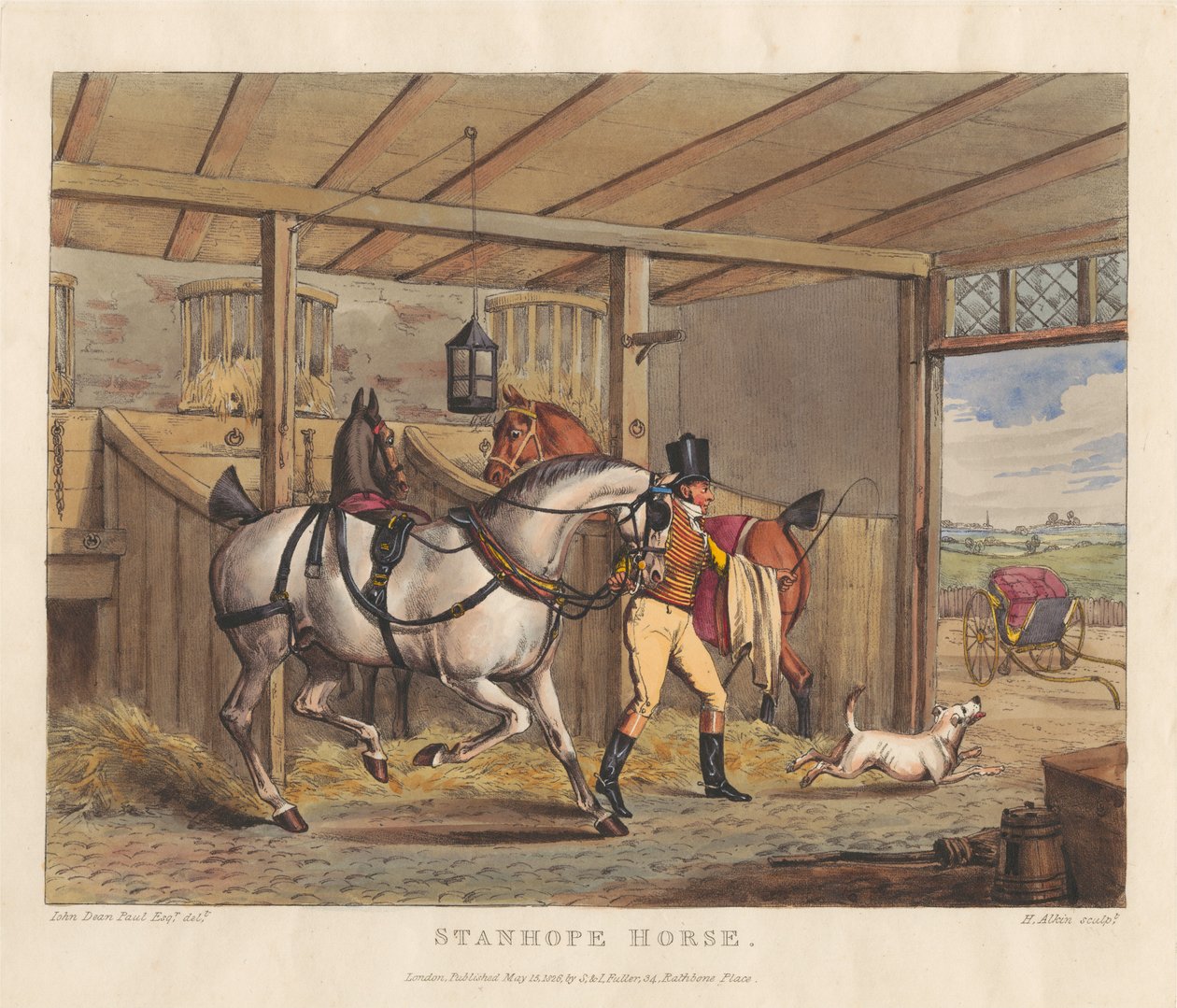 Cavalli [set di sei]:   2. Cavallo Stanhope da Henry Thomas Alken