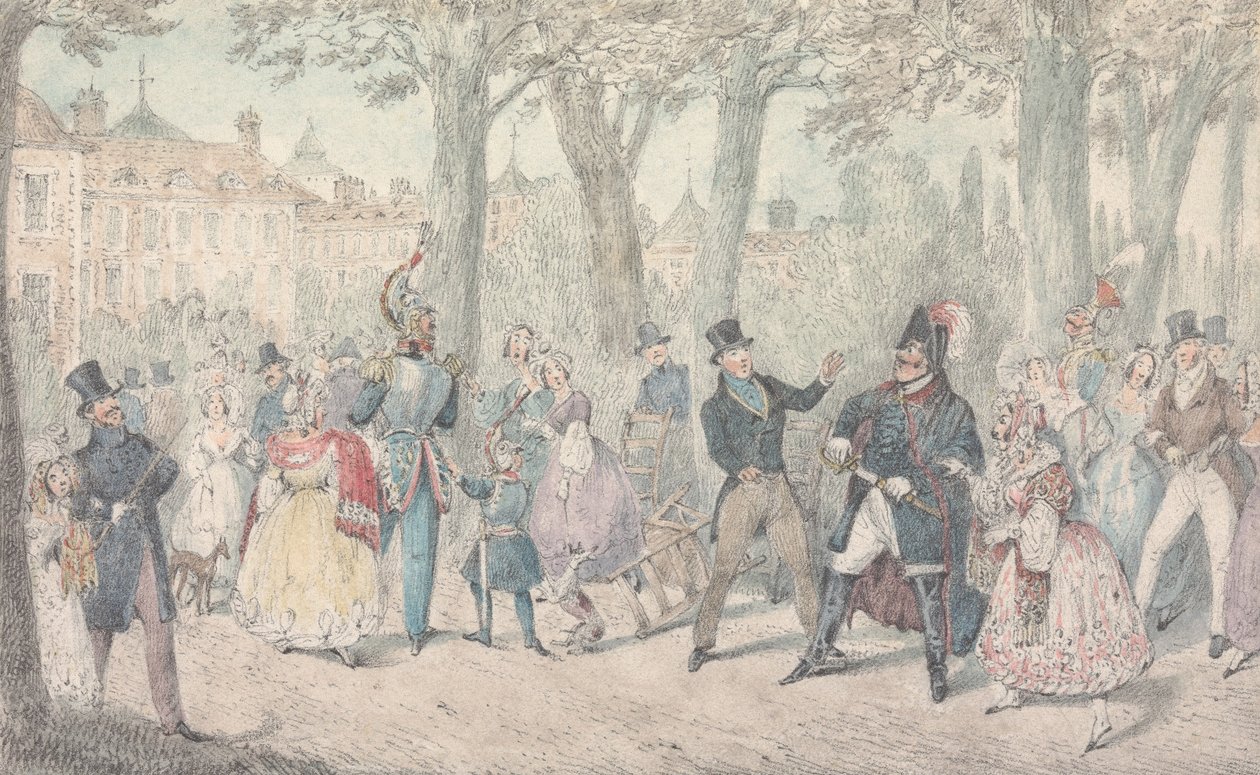 Illustrazione tratta da “Jorrocks’s Jaunts and Jollities” di R.S. Surtees: “Il signor Jorrocks rinuncia alla conoscenza dello yorkshireano” da Henry Thomas Alken