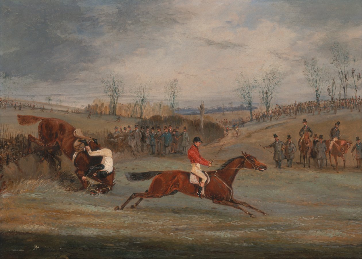 Scene da una corsa a ostacoli: vicino al traguardo da Henry Thomas Alken