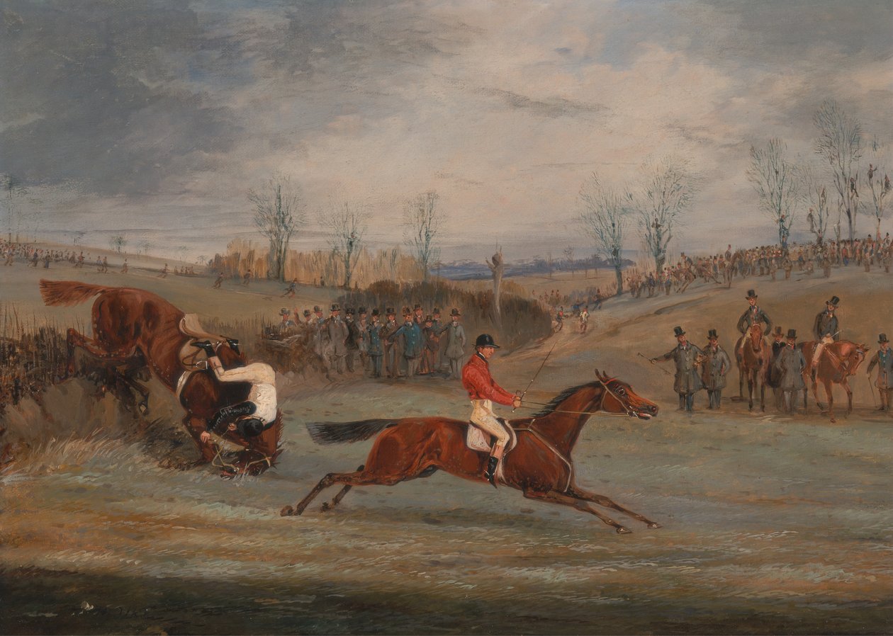 Scene da una corsa a ostacoli: Vicino al traguardo da Henry Thomas Alken