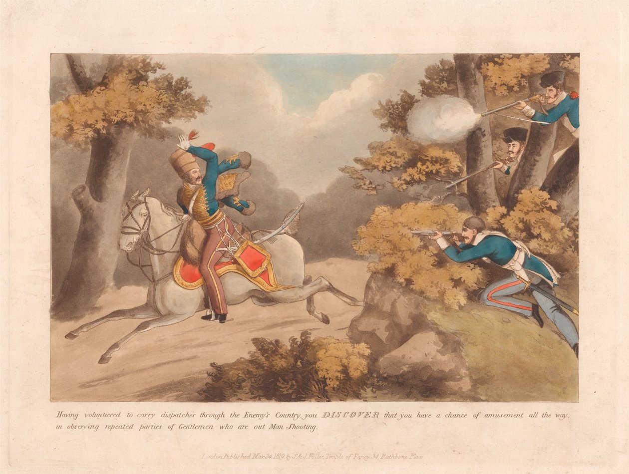 Serie di sette: [Scoperte militari] da Henry Thomas Alken