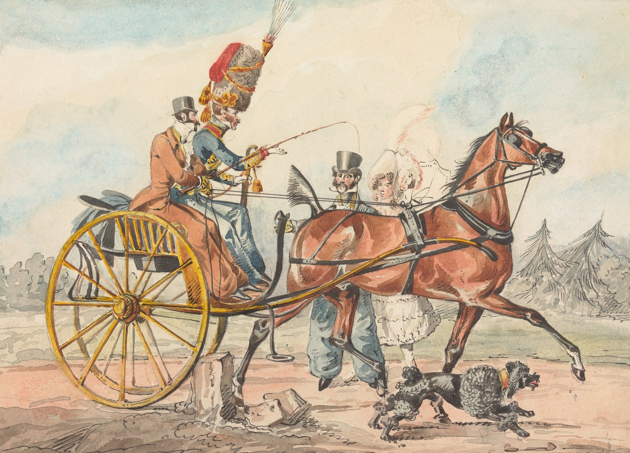 "Scoperte sportive, ovvero le tribolazioni della guida..." Ti accorgi di aver trascurato un piccolo paletto sul lato del volante da Henry Thomas Alken