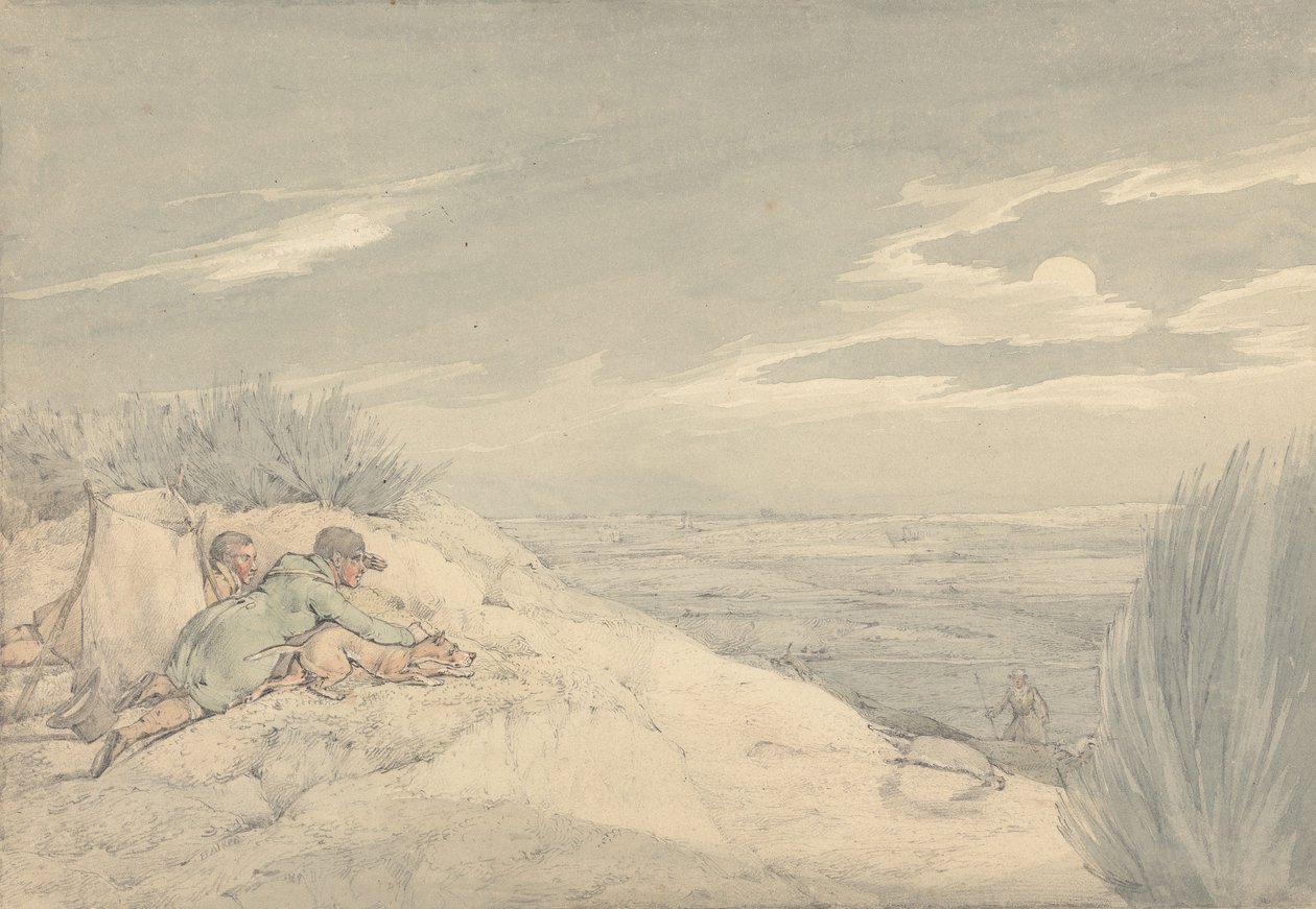 «Gli sport nazionali della Gran Bretagna» 1821: Cattura del tasso da Henry Thomas Alken