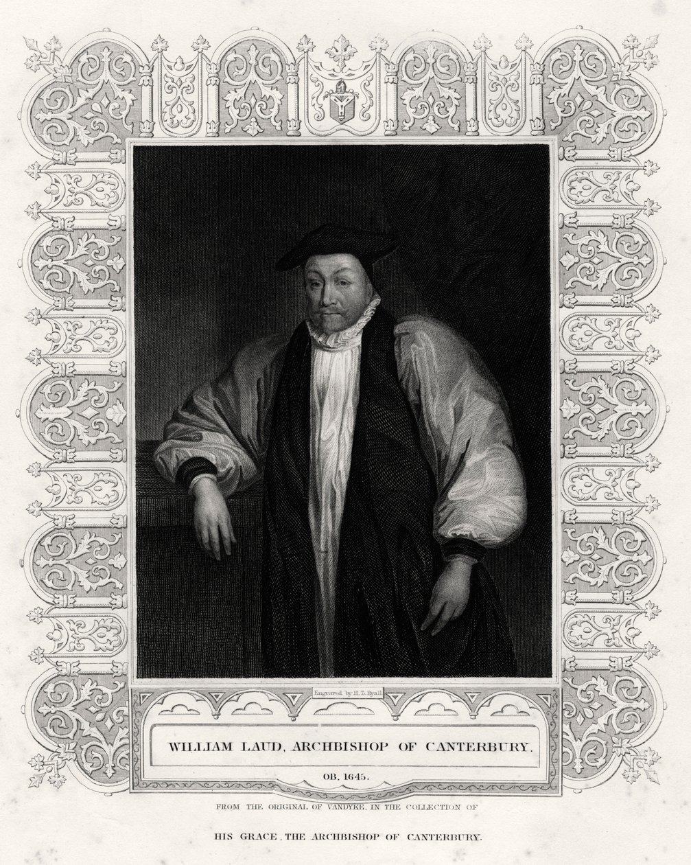 William Laud, Arcivescovo di Canterbury, XIX secolo da Henry Thomas Ryall