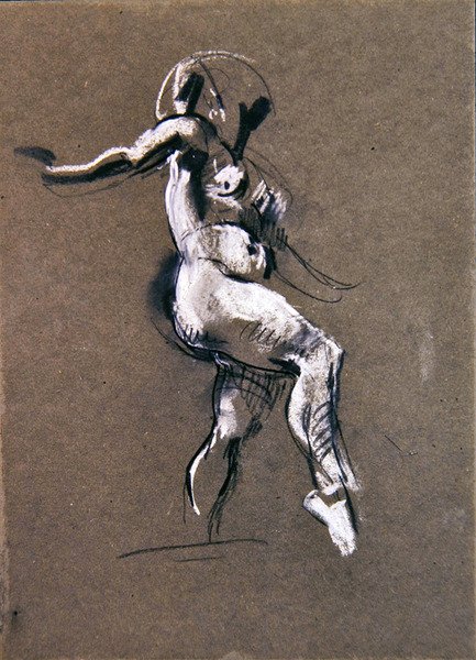 Nudo femminile in piedi, c.1900 da Henry Tonks