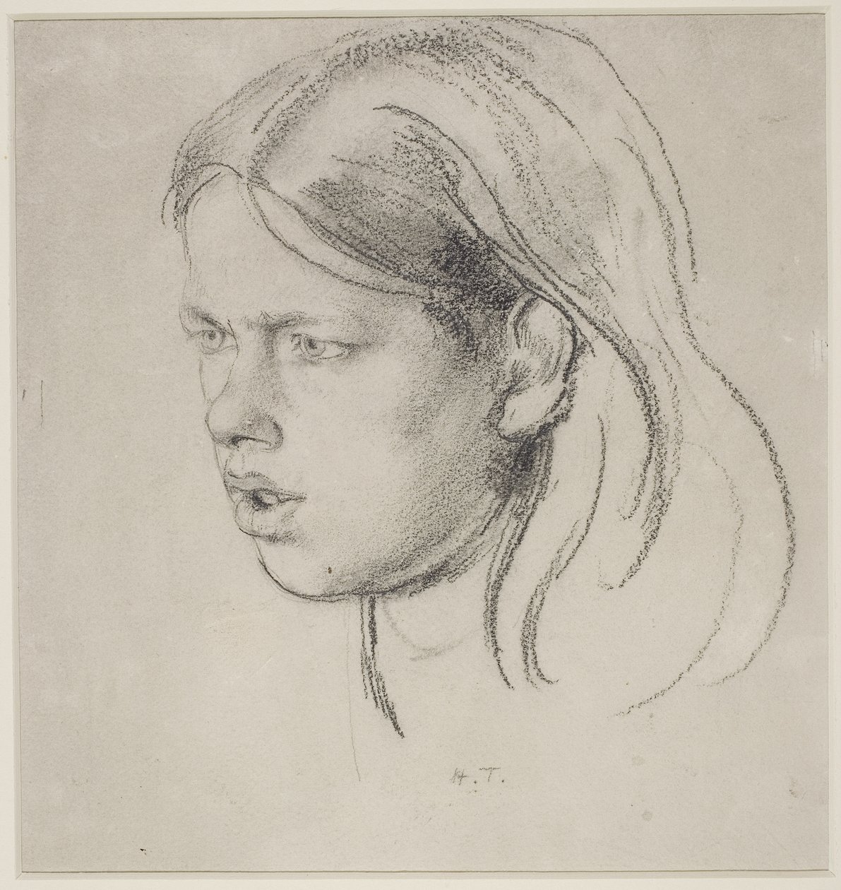 Testa di una ragazza da Henry Tonks
